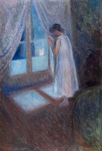 Girl Looking out the Window Edvard Munch